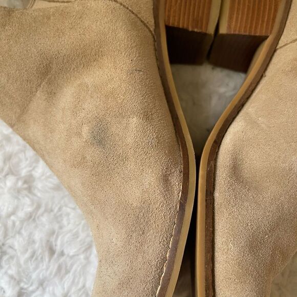 Cole Haan Grandos Signature Khaki suede ankle boots 2” heels size 10.5 - Picture 12 of 13